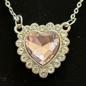 Pink heart necklace